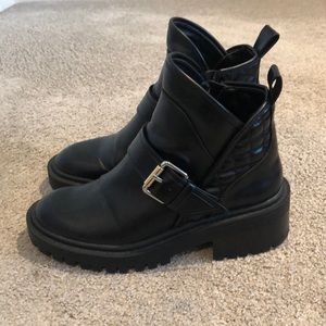 Zara black booties